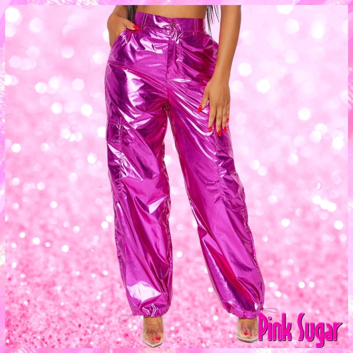 Metallic Cargo Jogger Gold