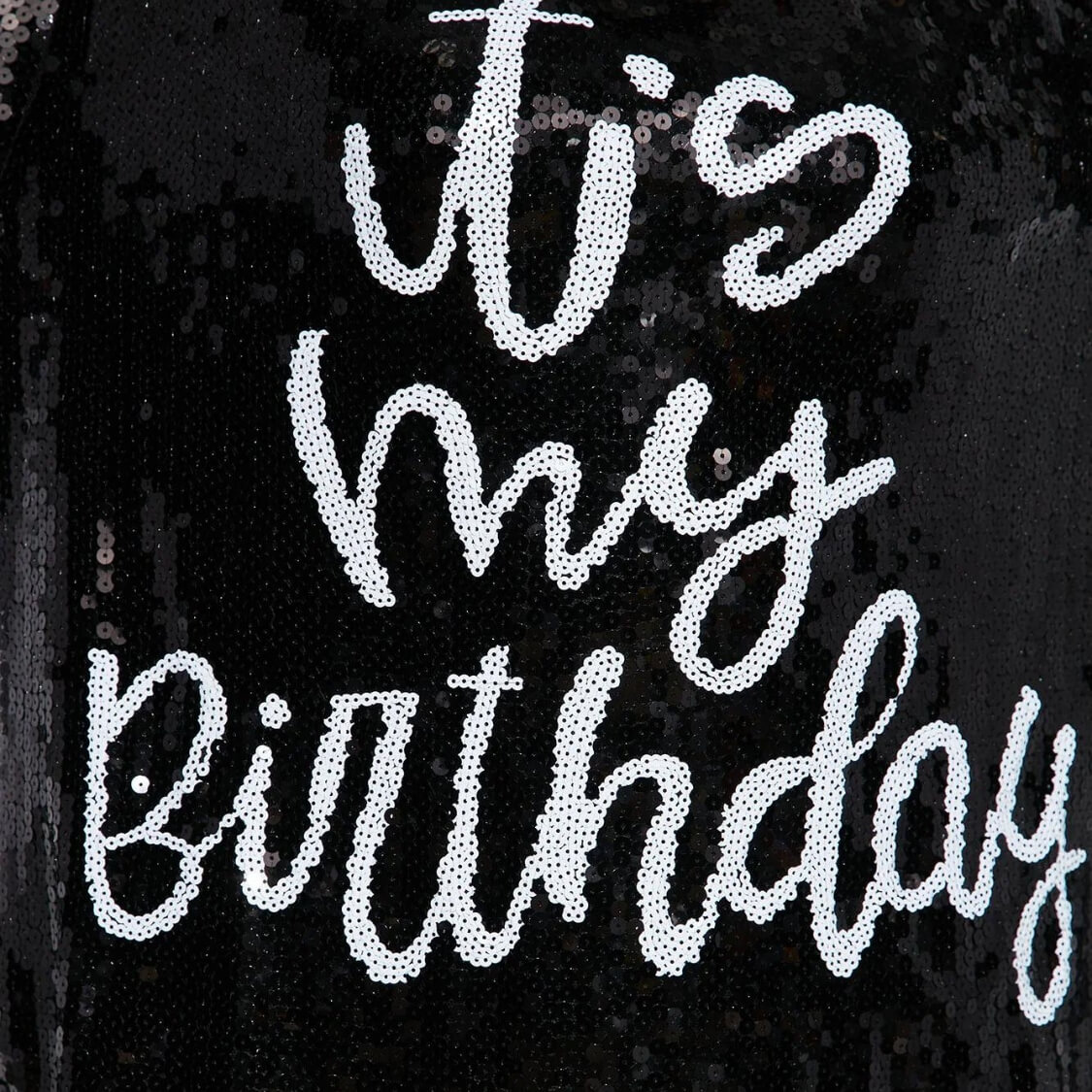 My Birthday Sequin T-Shirt Dress