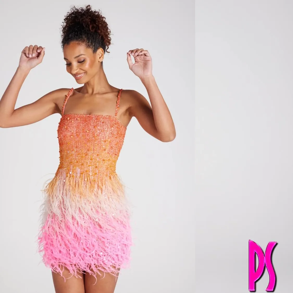 Ombre Sequin Mini Dress