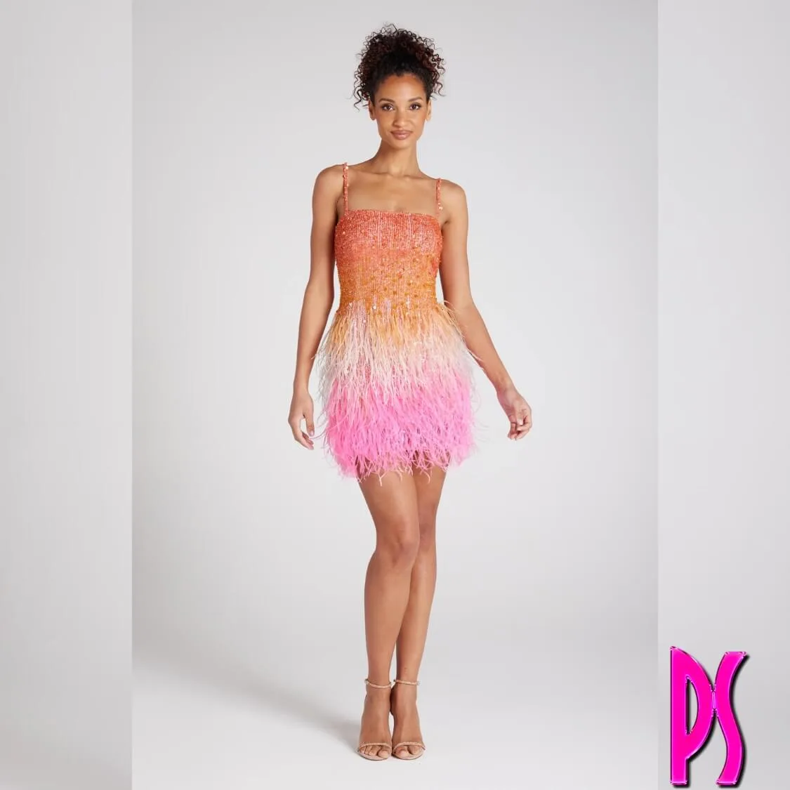 Ombre Sequin Mini Dress