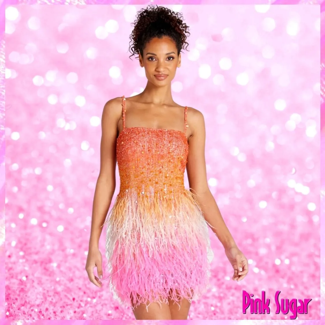 Ombre Sequin Mini Dress