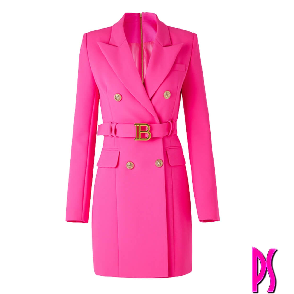 Pink Blazer Dress