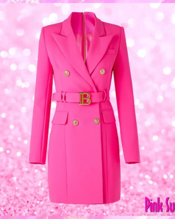 Pink Blazer Dress