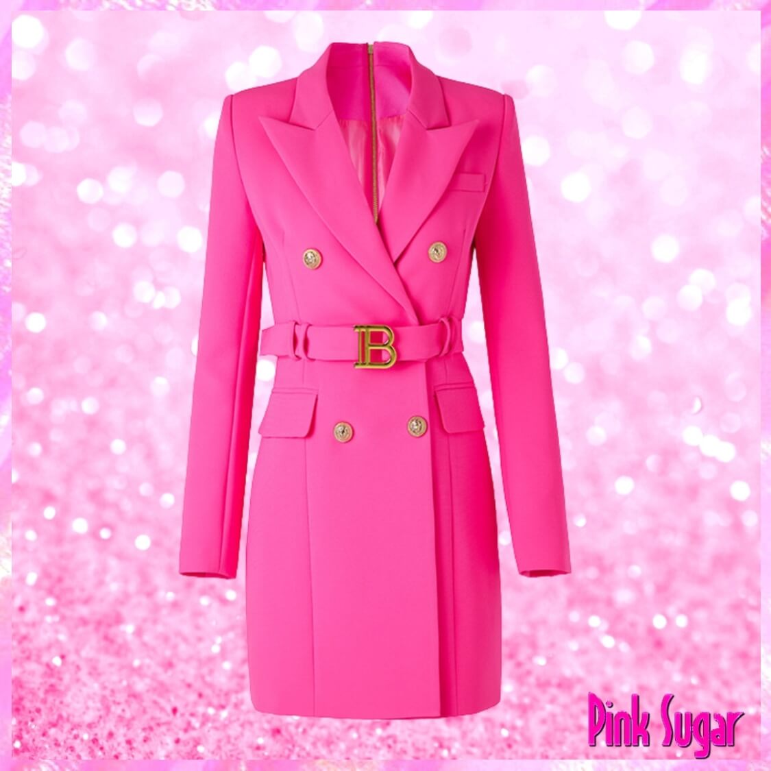 Pink Blazer Dress