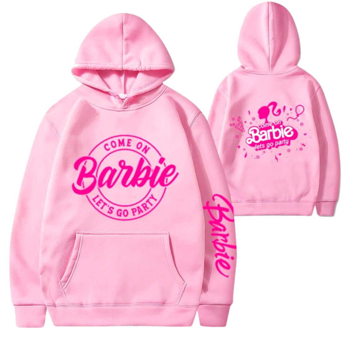 Pink Fleece Barbie Hoodie