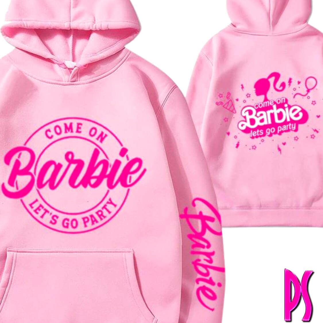 Pink Fleece Barbie Hoodie