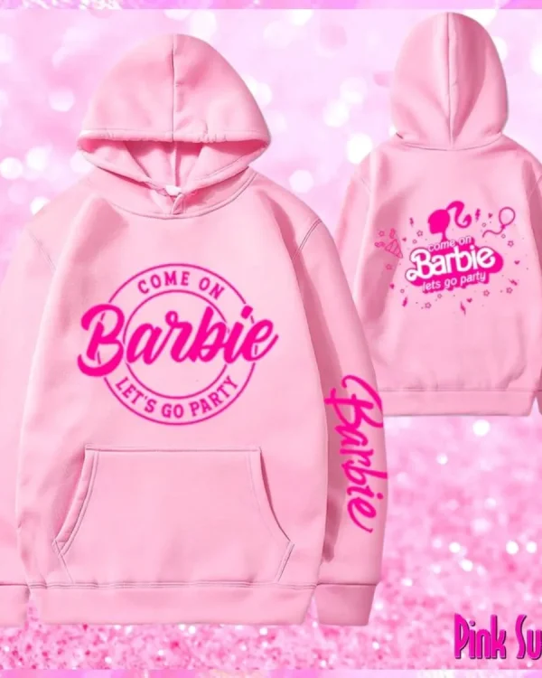Pink Fleece Barbie Hoodie