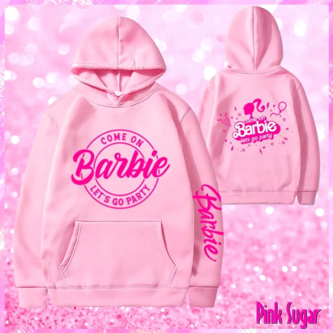 Pink Fleece Barbie Hoodie
