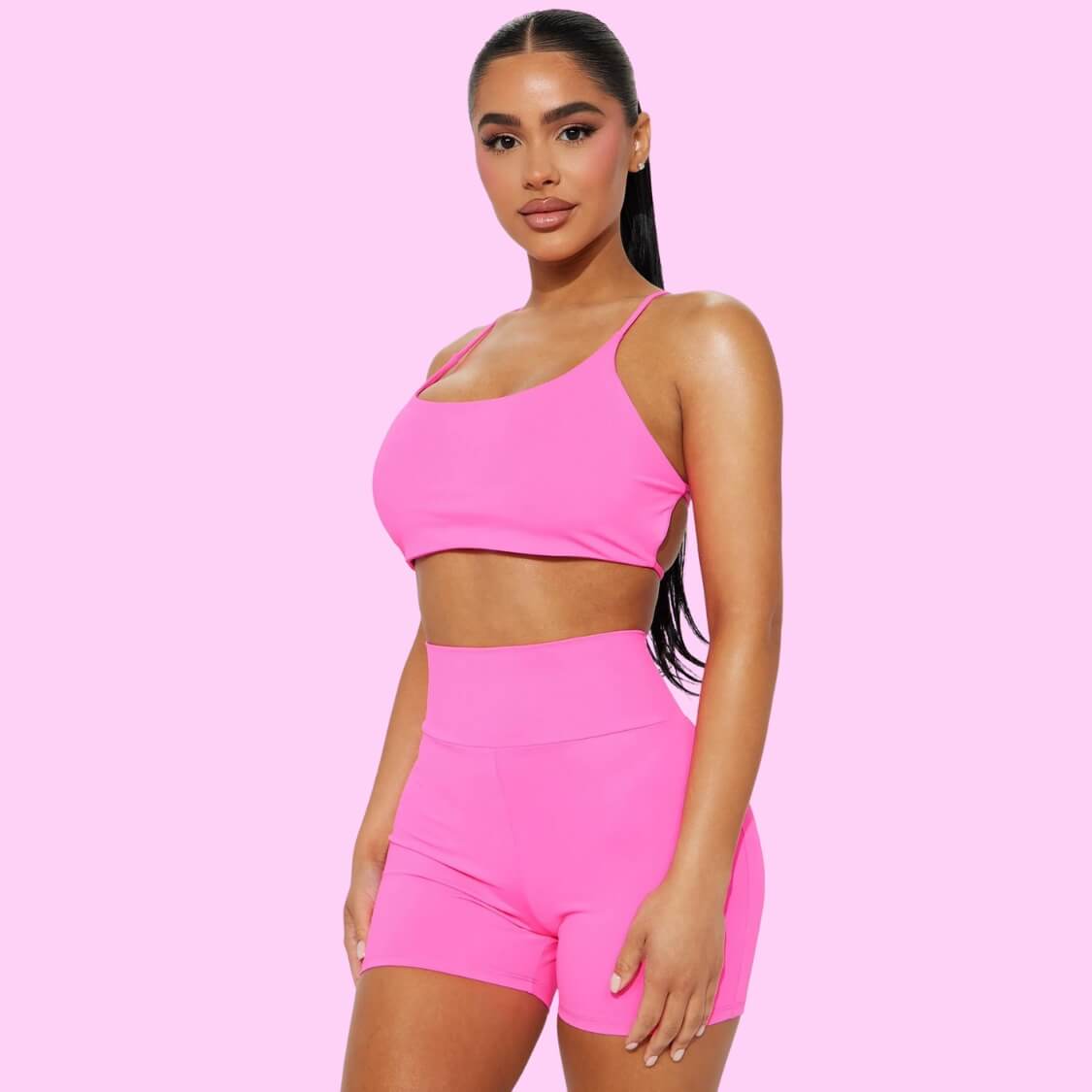 Pink Hot Pants Biker Shorts
