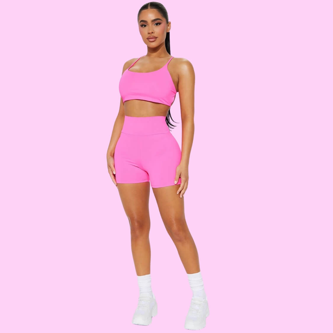 Pink Hot Pants Biker Shorts