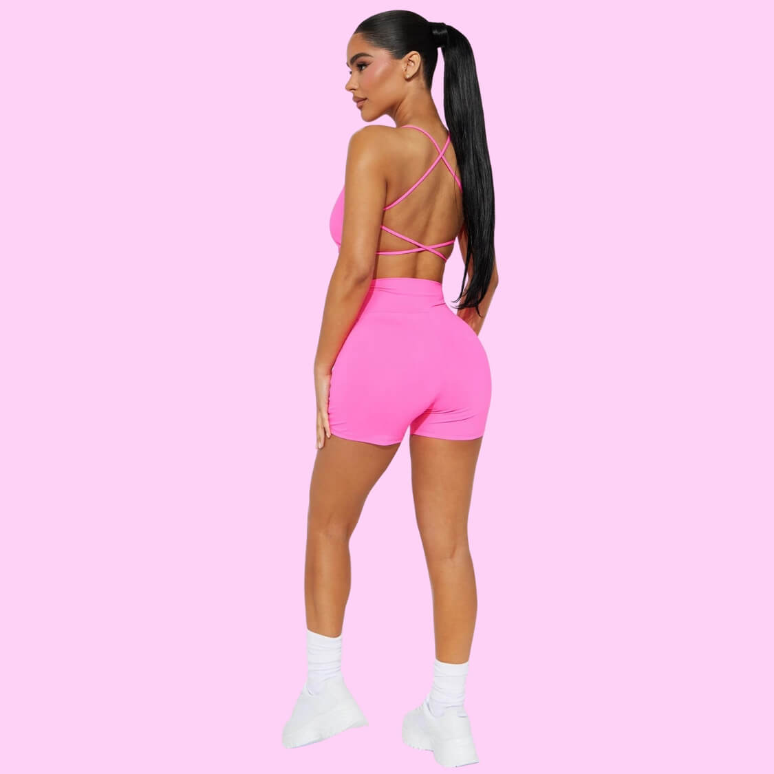 Pink Hot Pants Biker Shorts