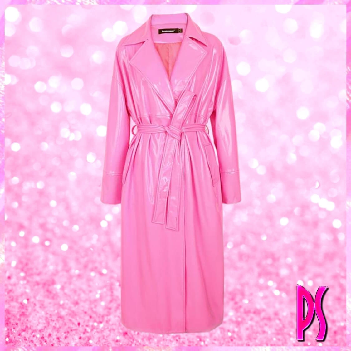 Pink Sugar Bikini Patent Leather Trench