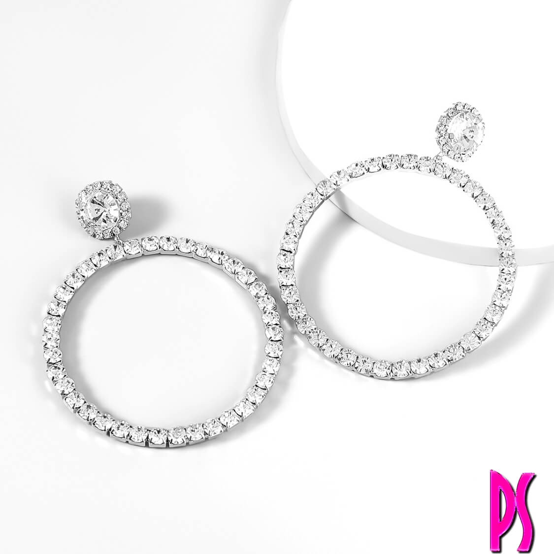 Rhinestone Hoop Earrings