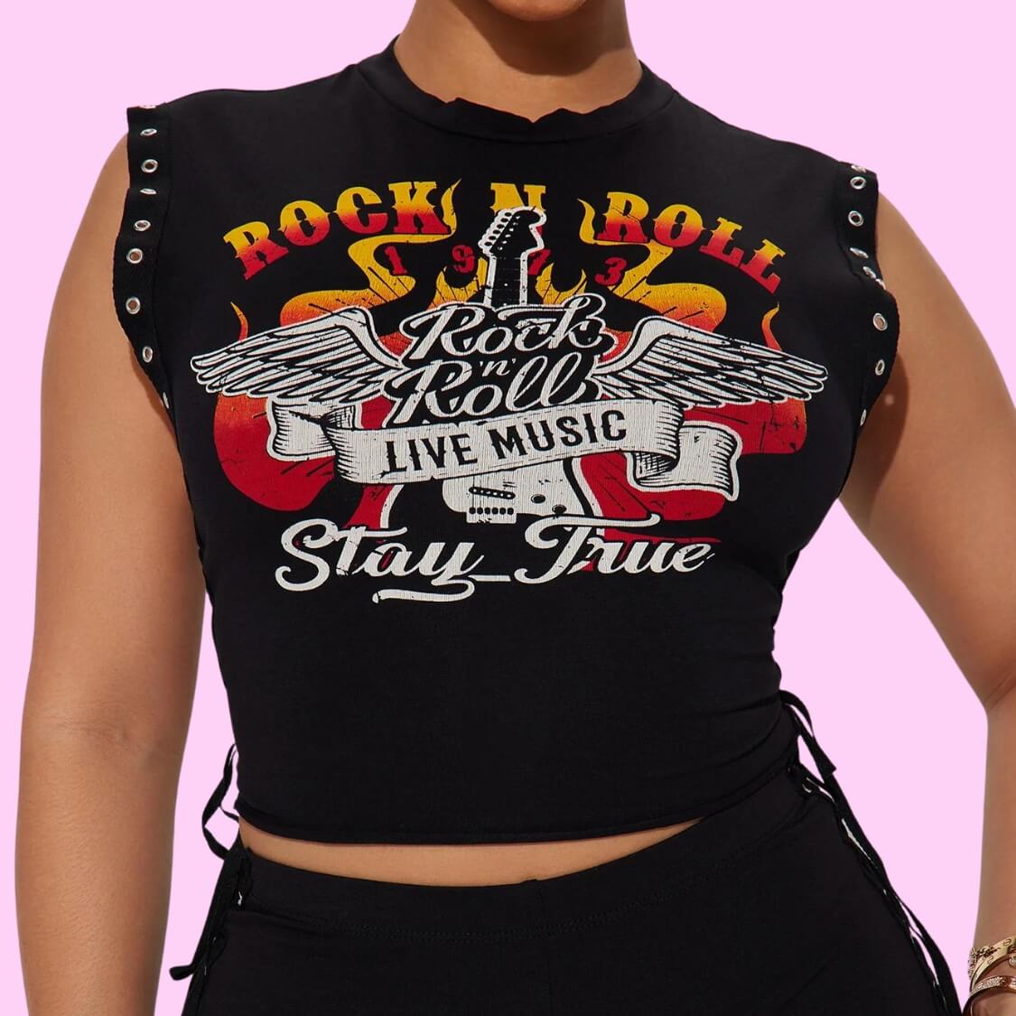 Rock N Roll Tie Side Tee
