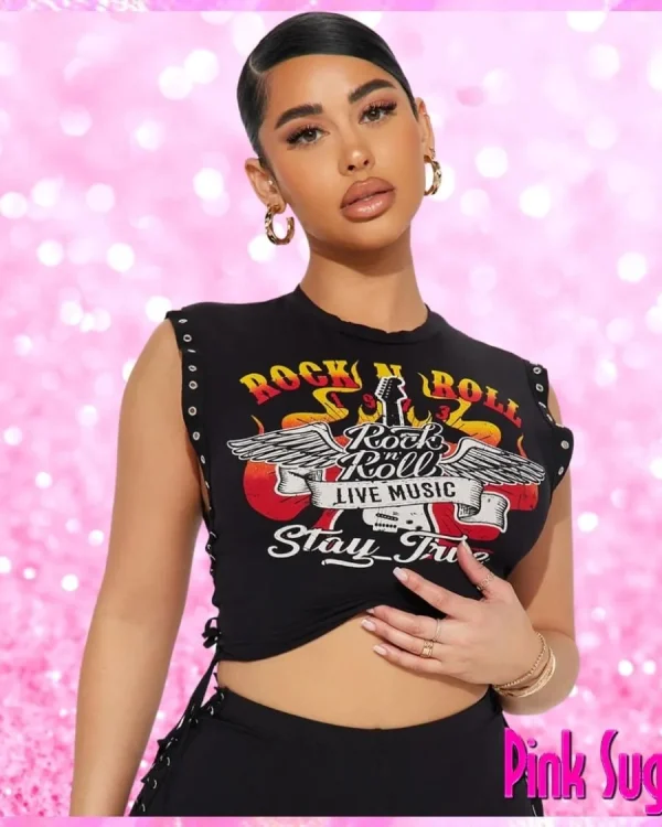 Rock N Roll Tie Side Tee