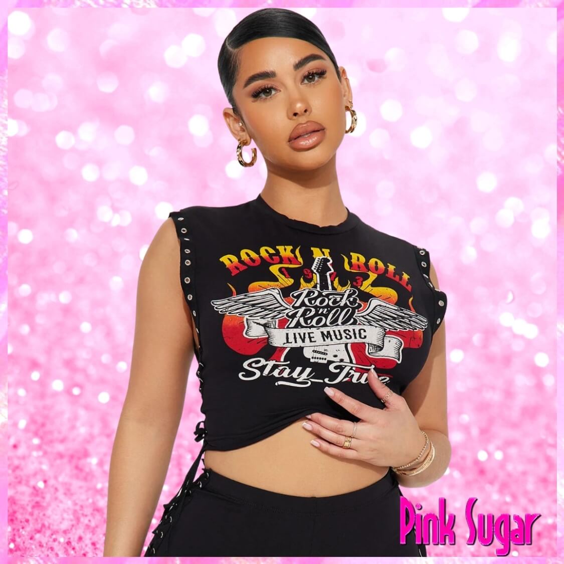 Rock N Roll Tie Side Tee
