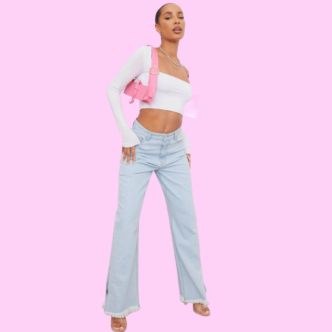 Slinky Square Neck Crop Top