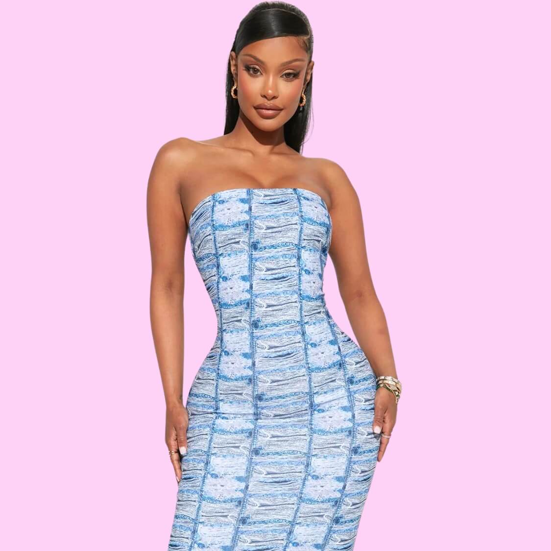 Strapless Bodycon Maxi Dress