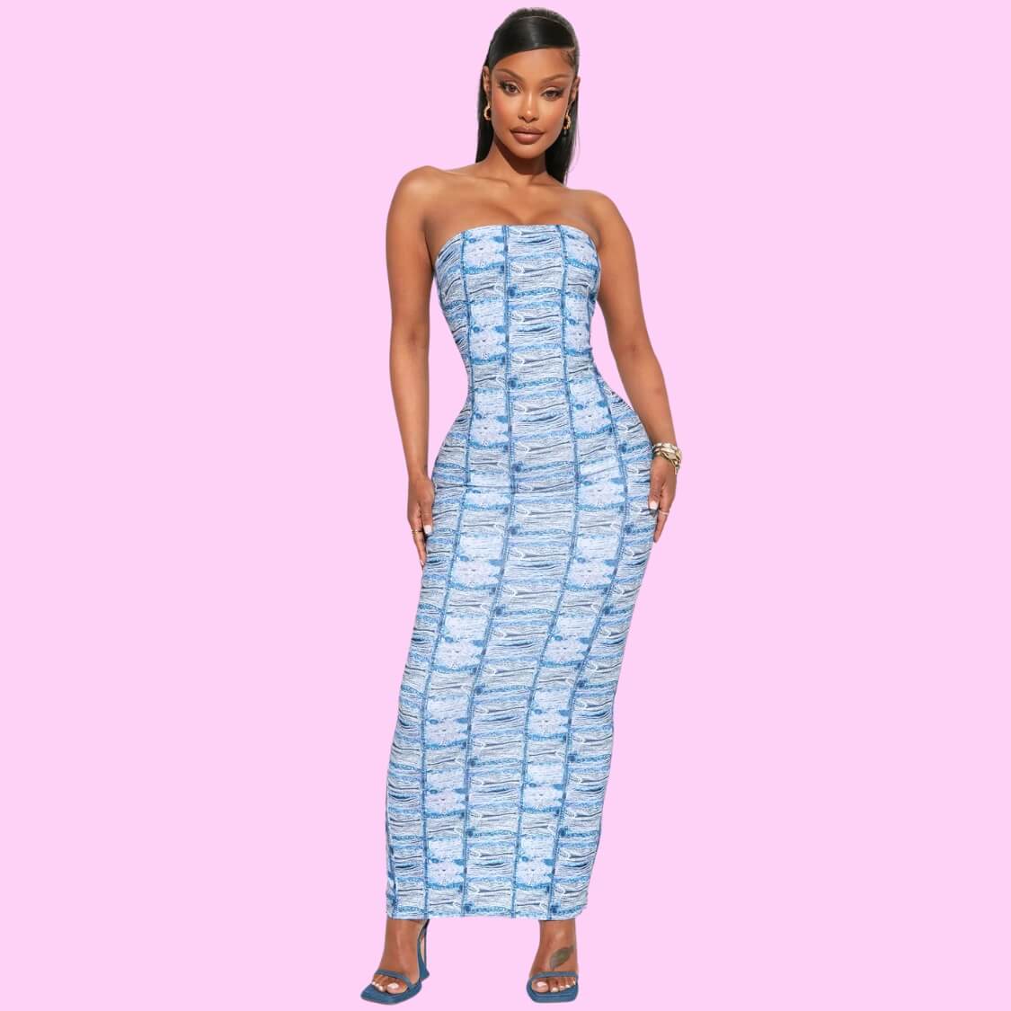 Strapless Bodycon Maxi Dress