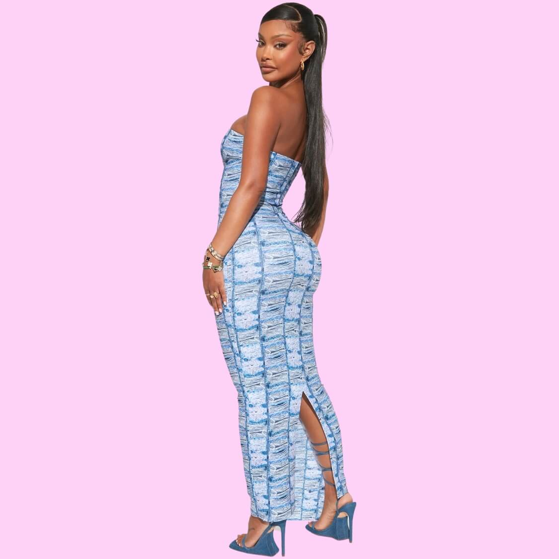 Strapless Bodycon Maxi Dress
