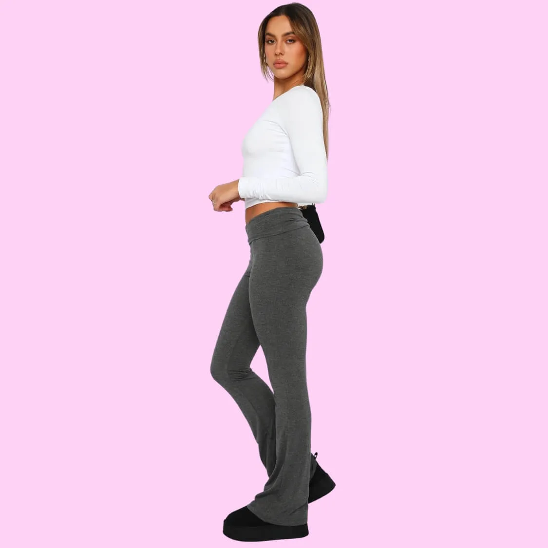 Stretch Pants Leggings Charcoal Grey