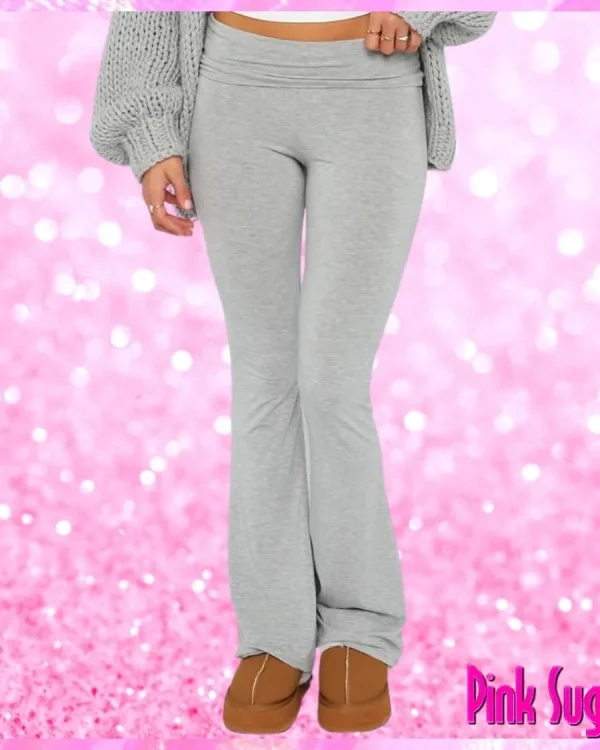 Stretch Pants Leggings Grey Marle