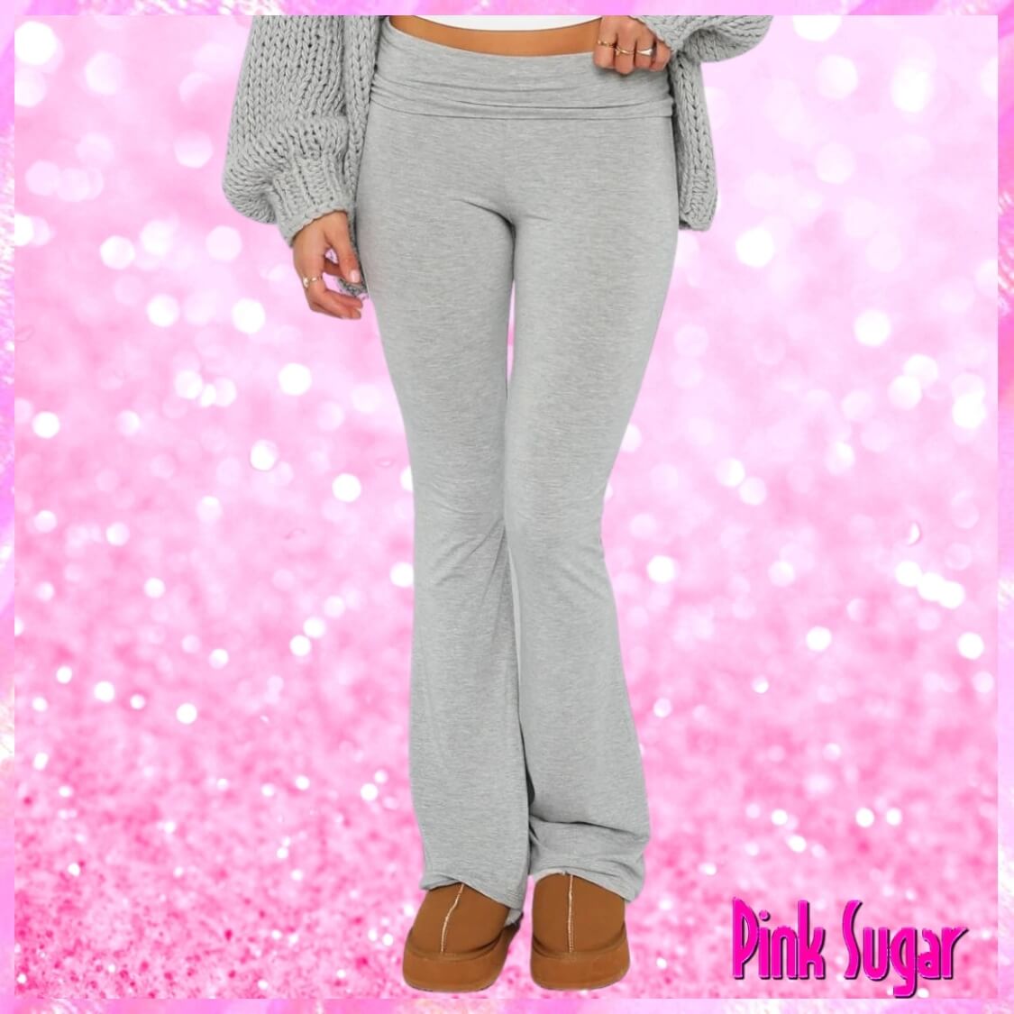 Stretch Pants Leggings Grey Marle