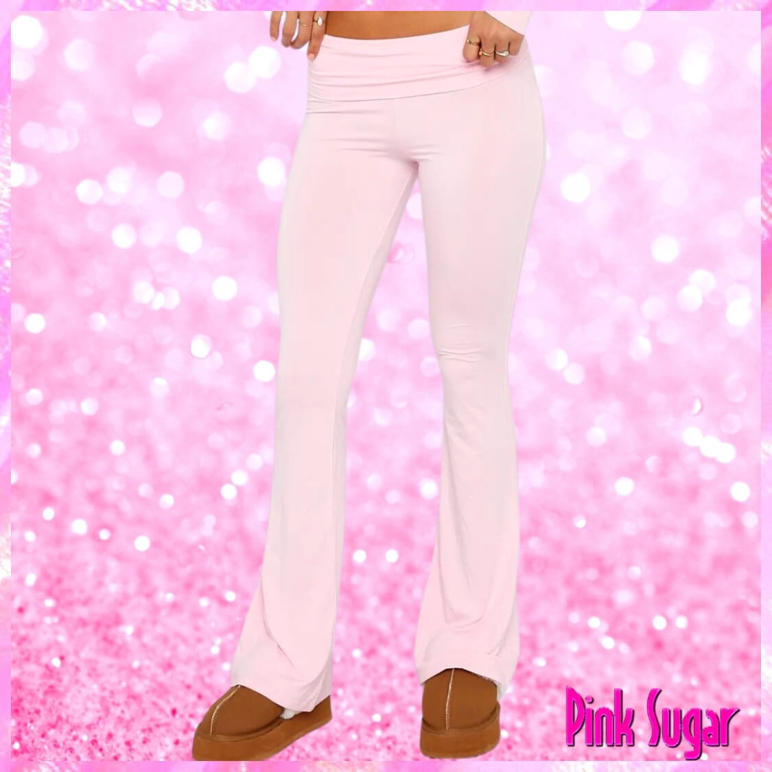 Stretch Pants Leggings Pink