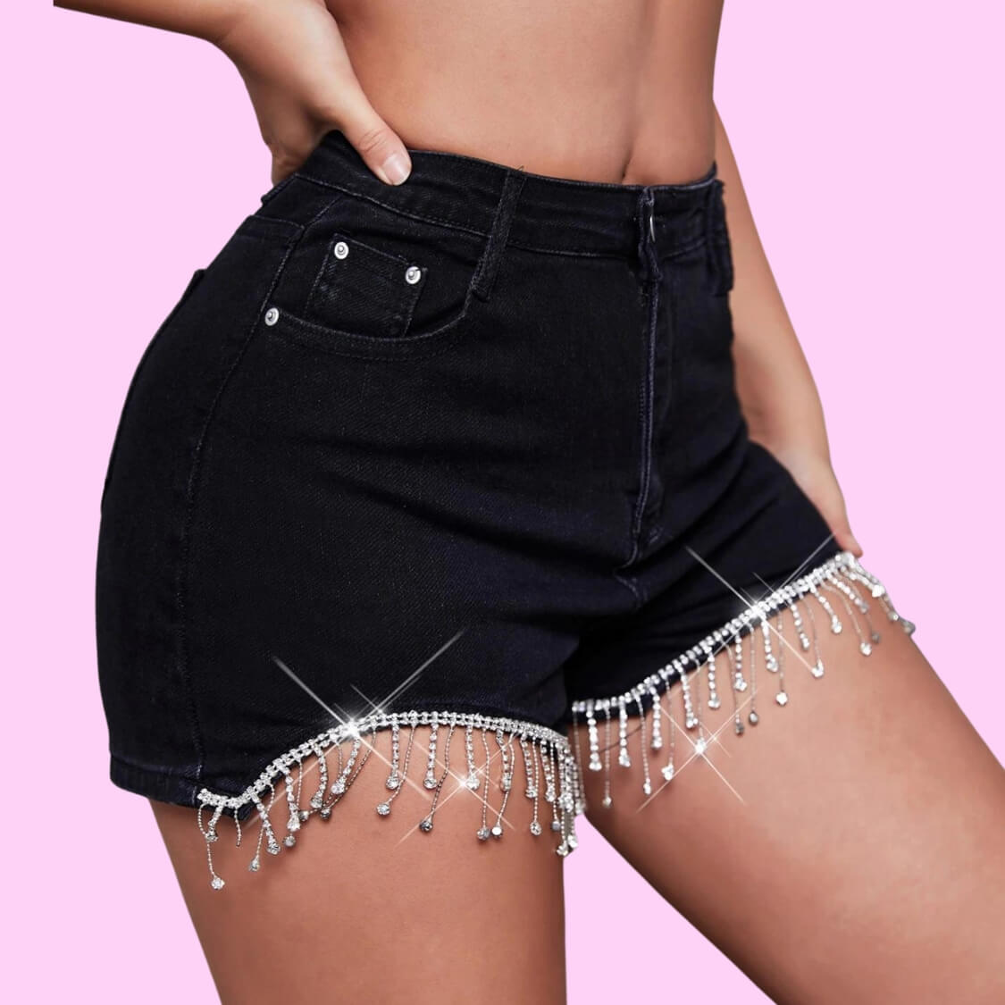 Tassel Rhinestone Shorts
