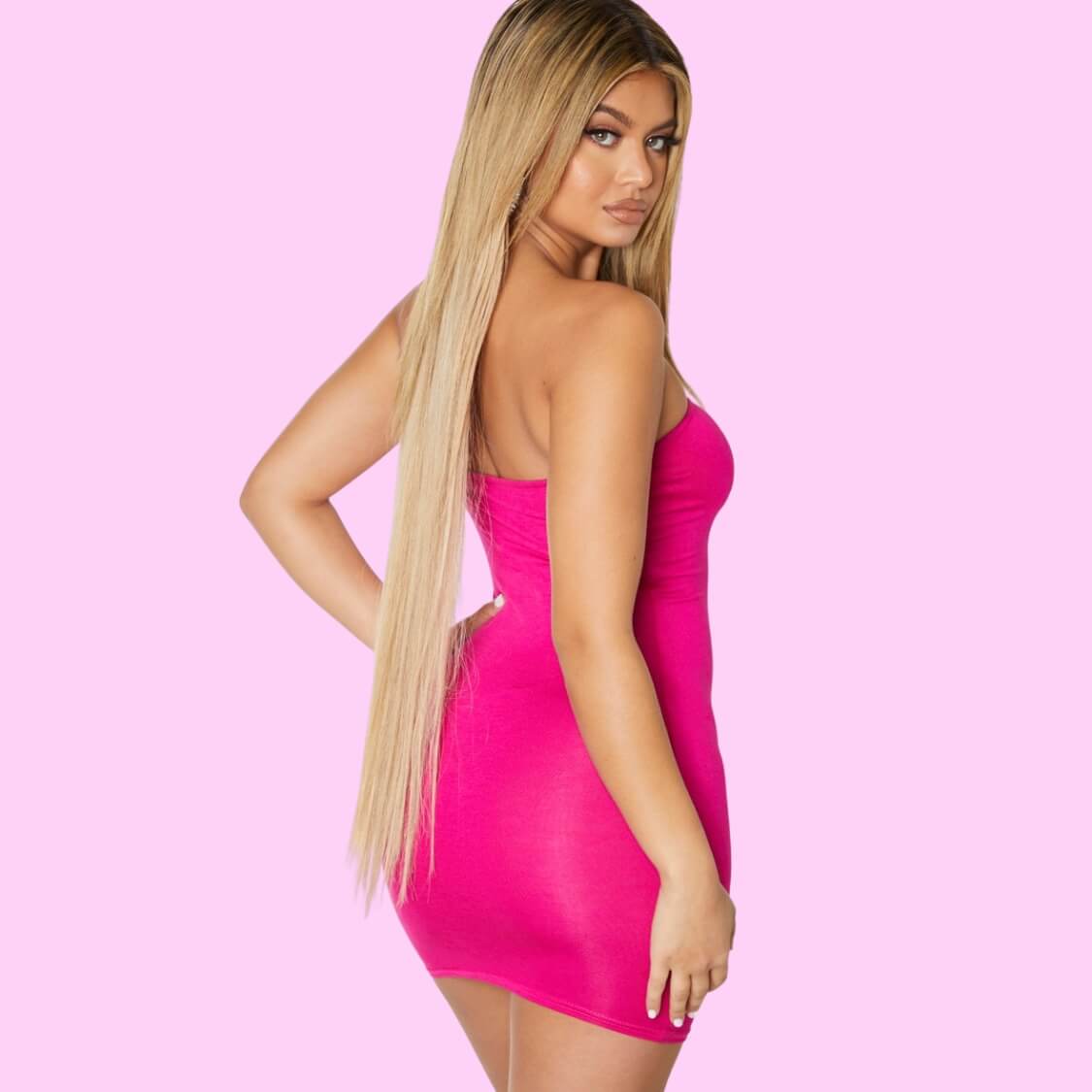 Tube Dress Hot Pink