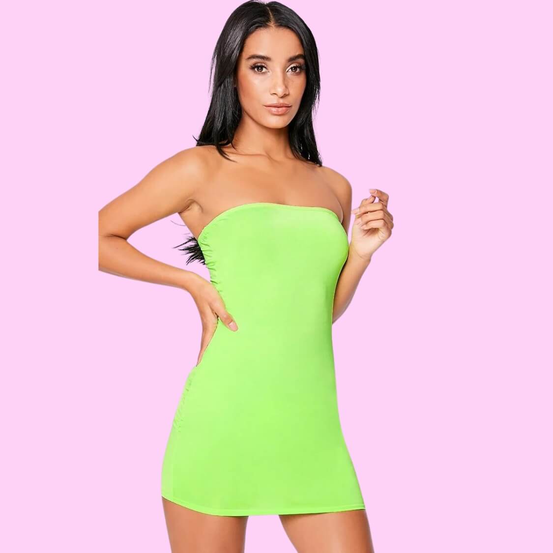 Tube Dress Neon Lime