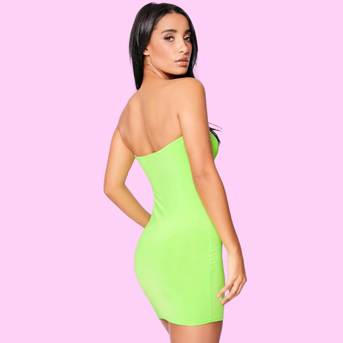 Tube Dress Neon Lime