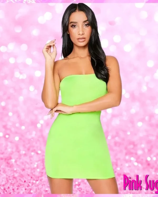 Tube Dress Neon Lime