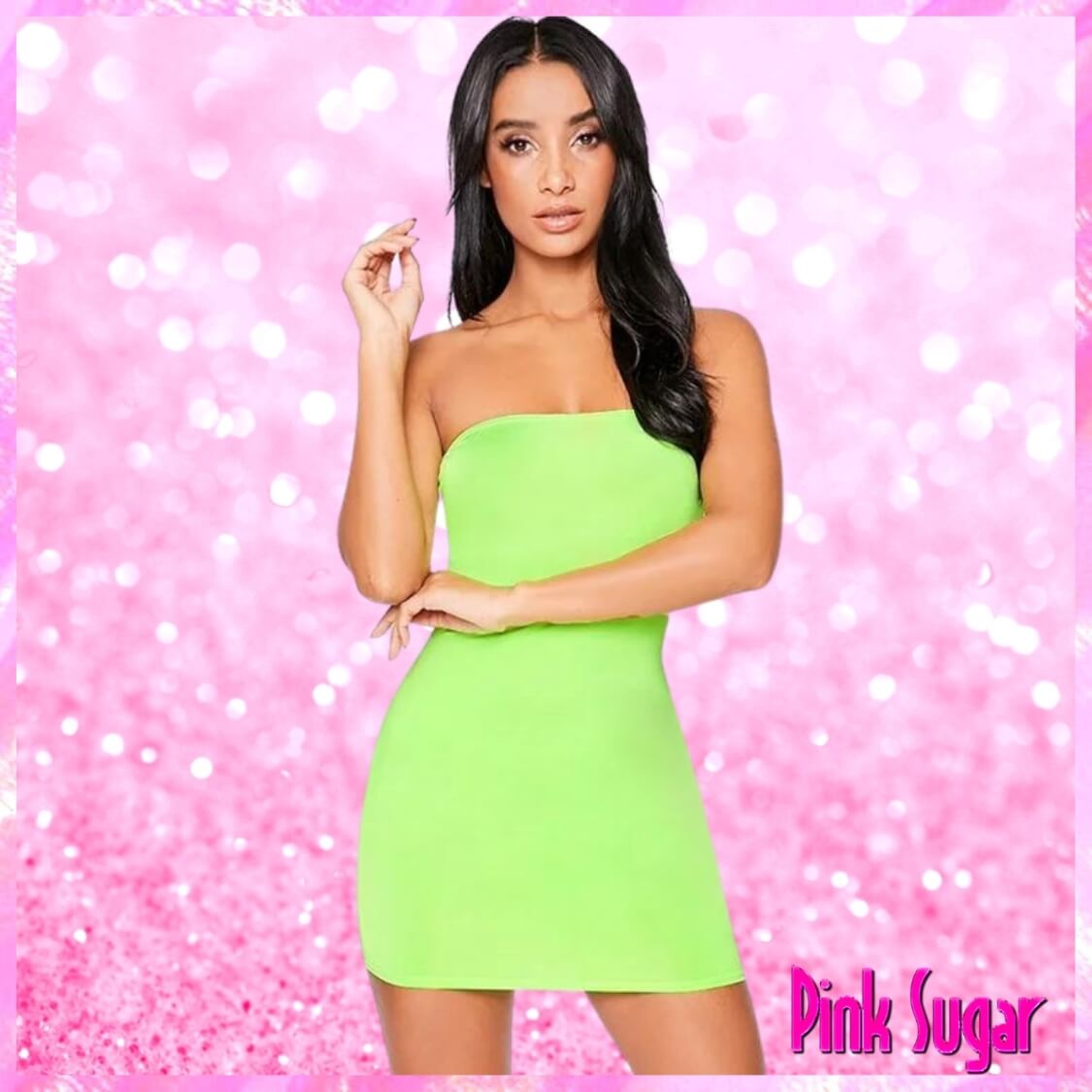 Tube Dress Neon Lime