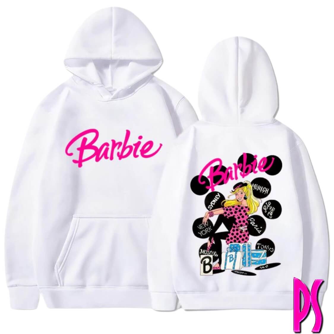 White Barbie Hoodie