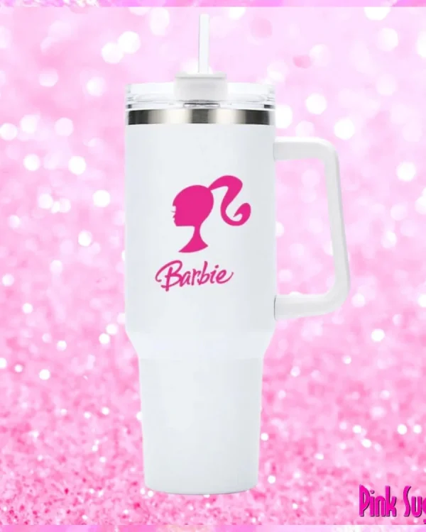 White Barbie Insulated Stainless Steel Thermos