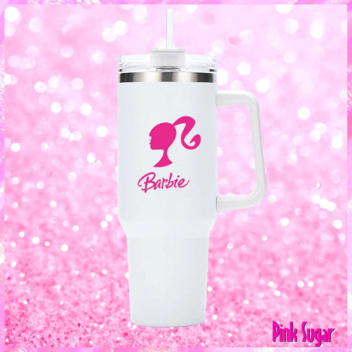 White Barbie Insulated Stainless Steel Thermos