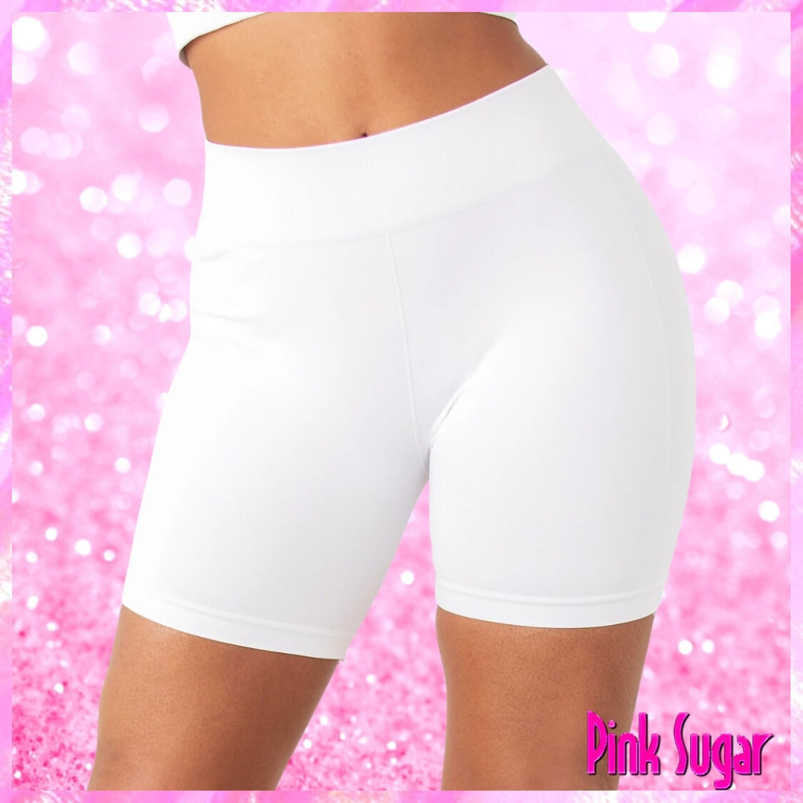 White Hot Pants Biker Shorts