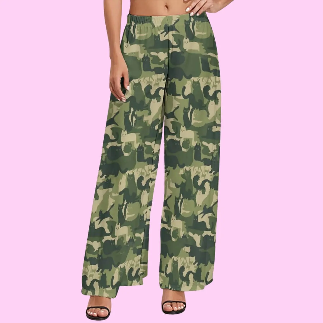 Wide Leg Camo Pants