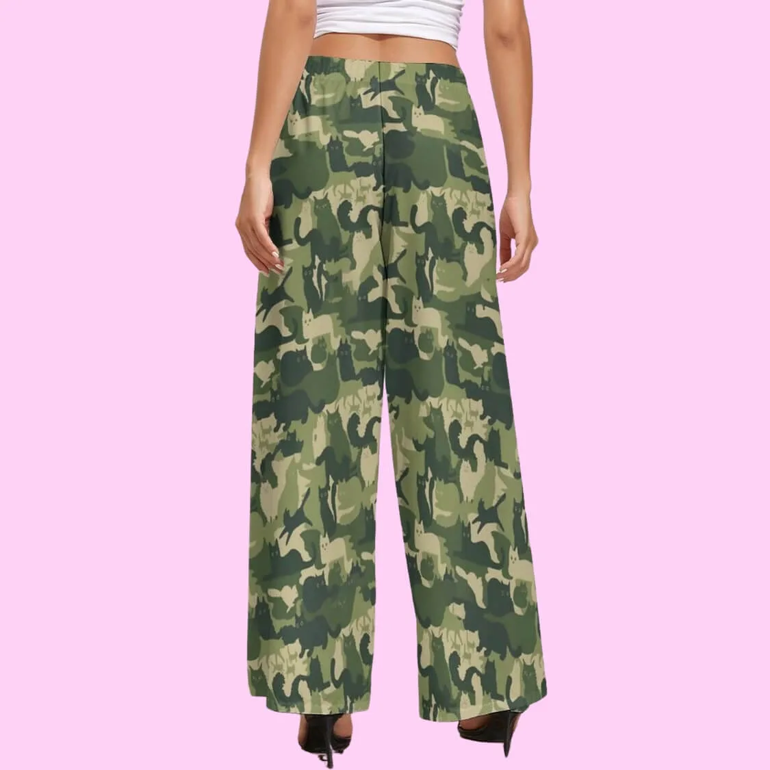 Wide Leg Camo Pants