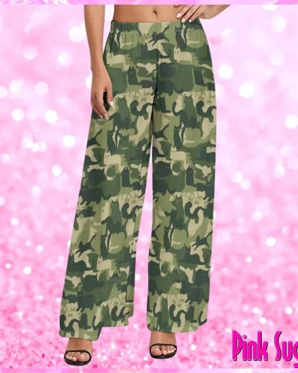 Wide Leg Camo Pants