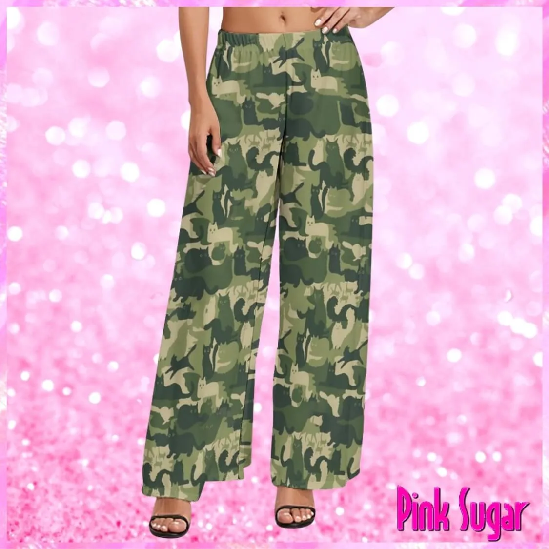 Wide Leg Camo Pants