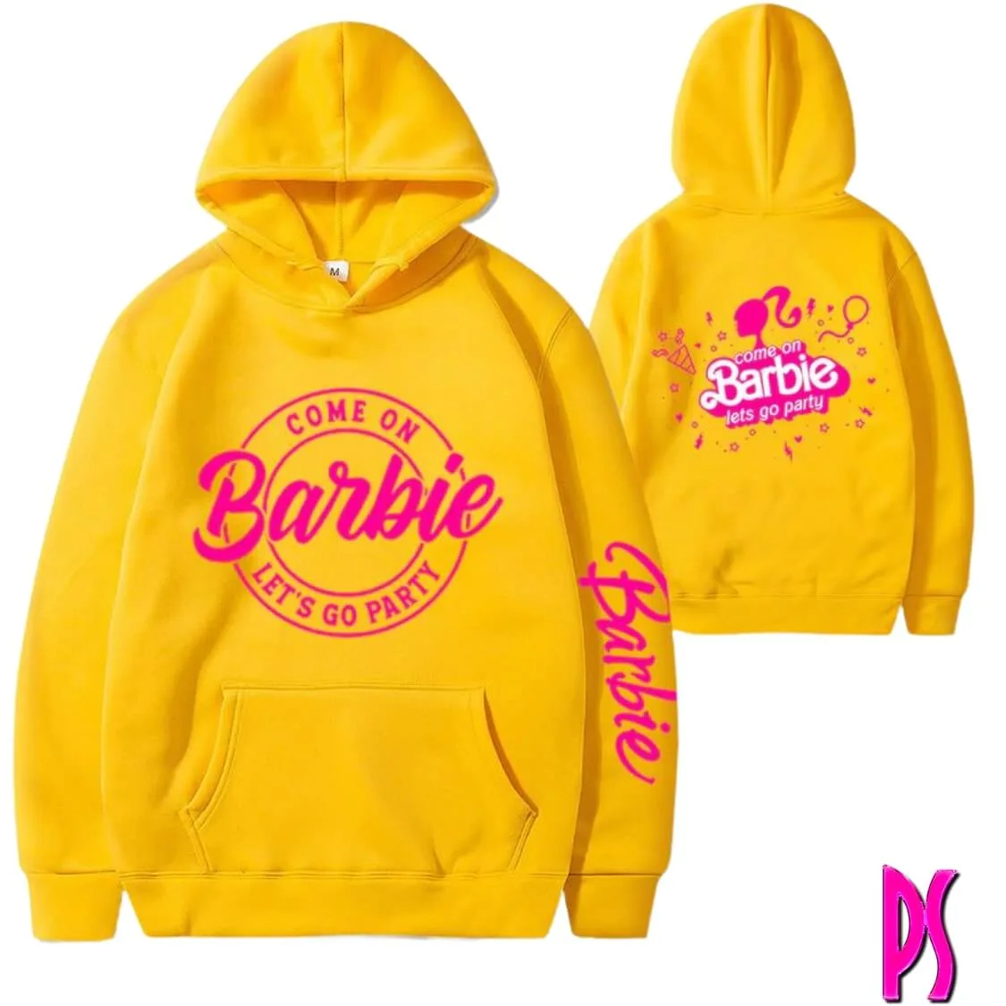 Yellow Fleece Barbie Hoodie