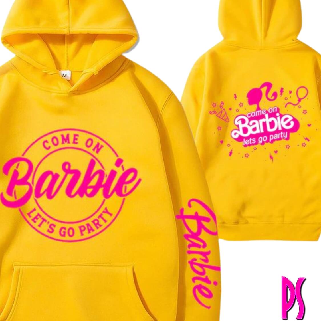 Yellow Fleece Barbie Hoodie