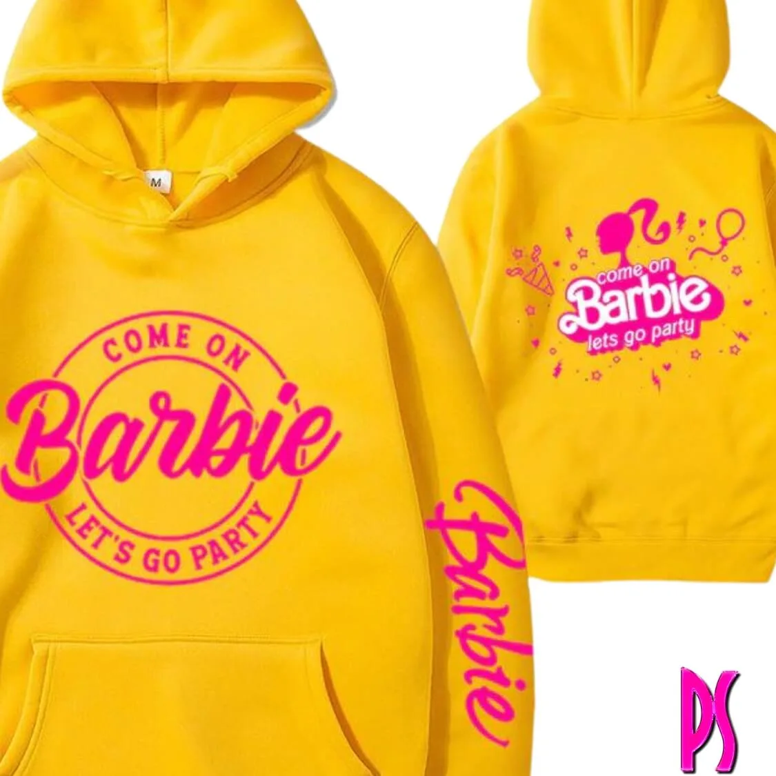 Yellow Fleece Barbie Hoodie
