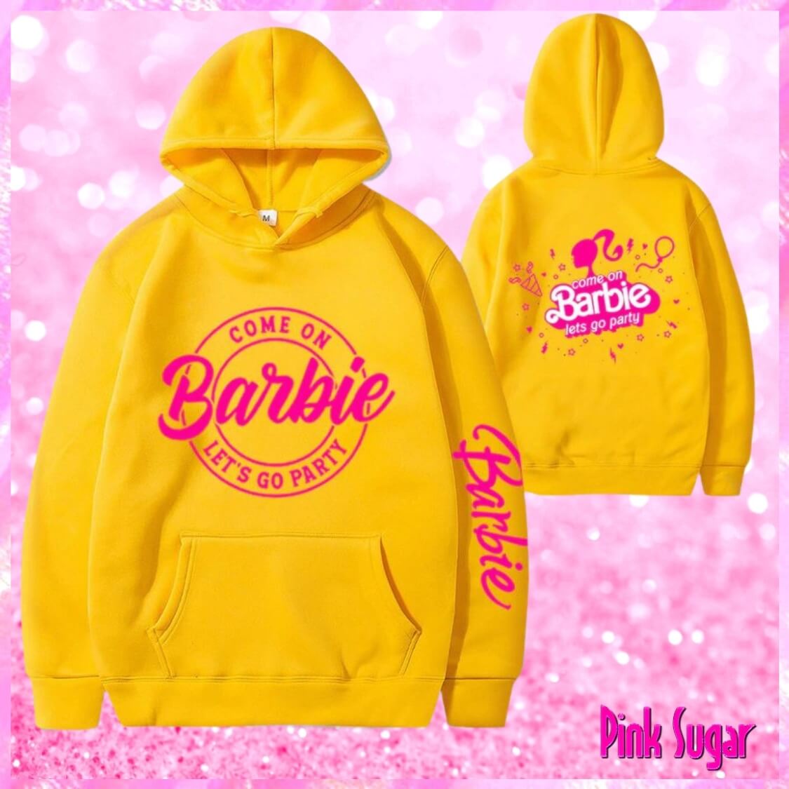 Yellow Fleece Barbie Hoodie