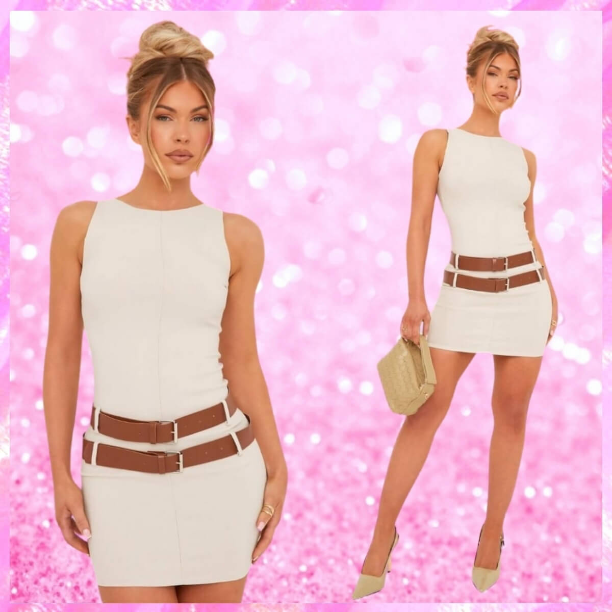 Belt Detail Mini Bodycon Dress