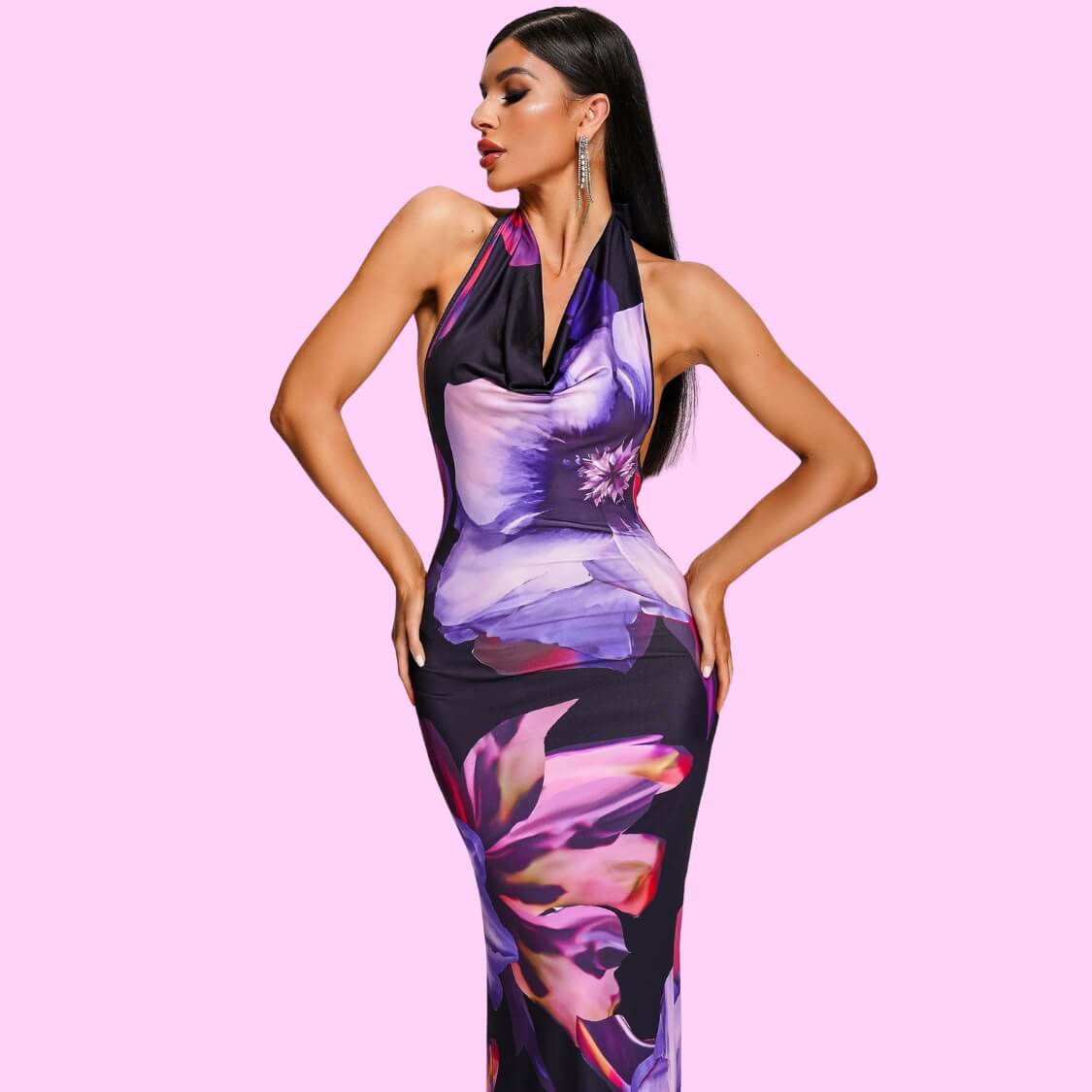 Backless Bodycon Maxi Dress