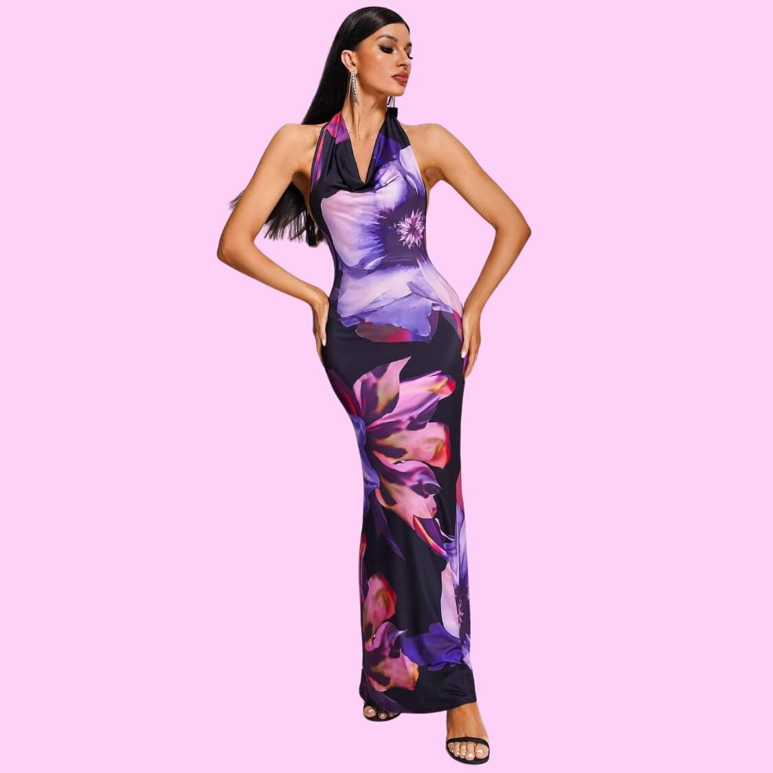 Backless Bodycon Maxi Dress