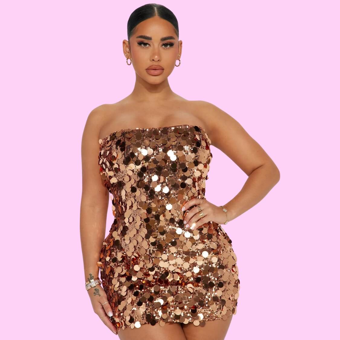 Bardot Sequin Mini Dress